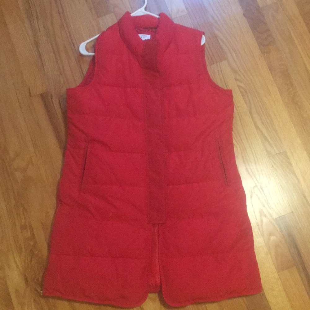 Crown and ivy long puffy vest